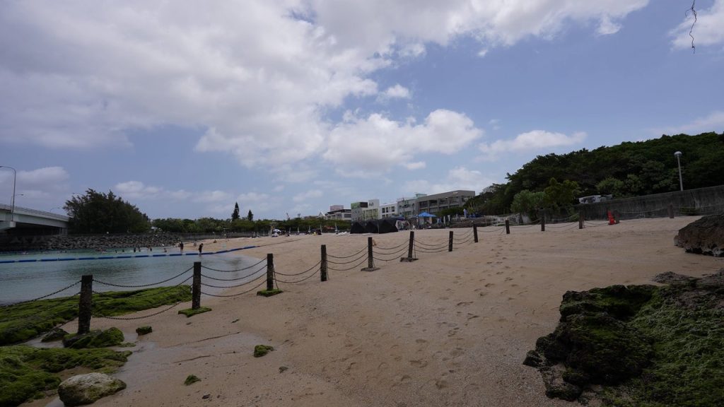 波の上ビーチの砂浜
