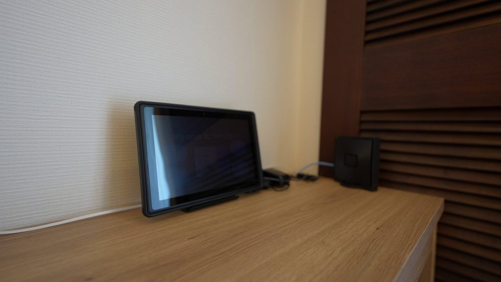 館内情報を見られるタブレット