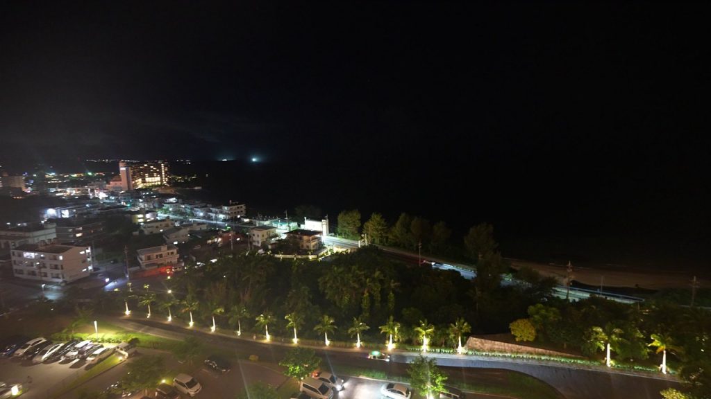 客室から眺める夜景
