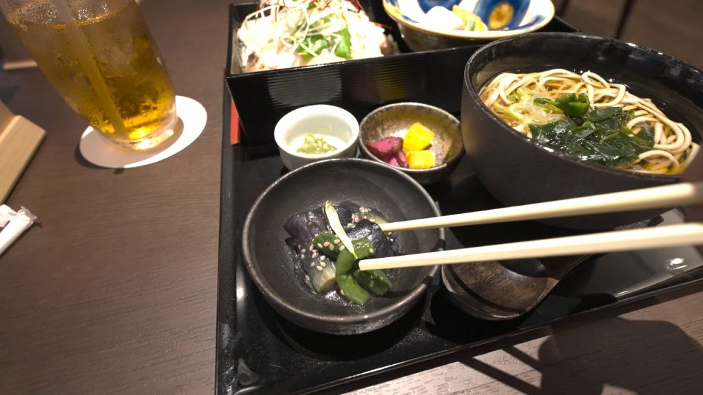 アグー豚の西京焼きとおそば